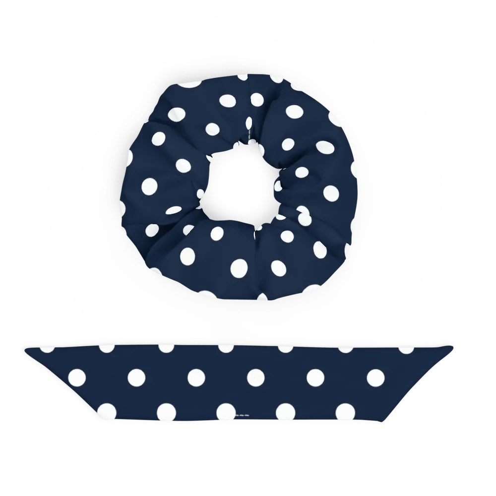 Navy Polka Dot Dream All-Over Print Scrunchie product image (5)