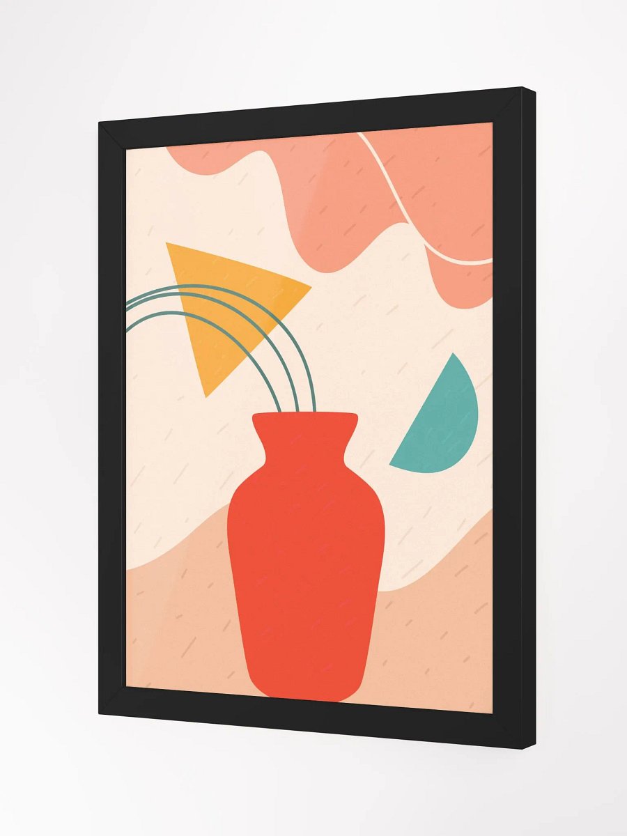 Abstract Vase Art Print with Ayous Wood Frame product image (19)