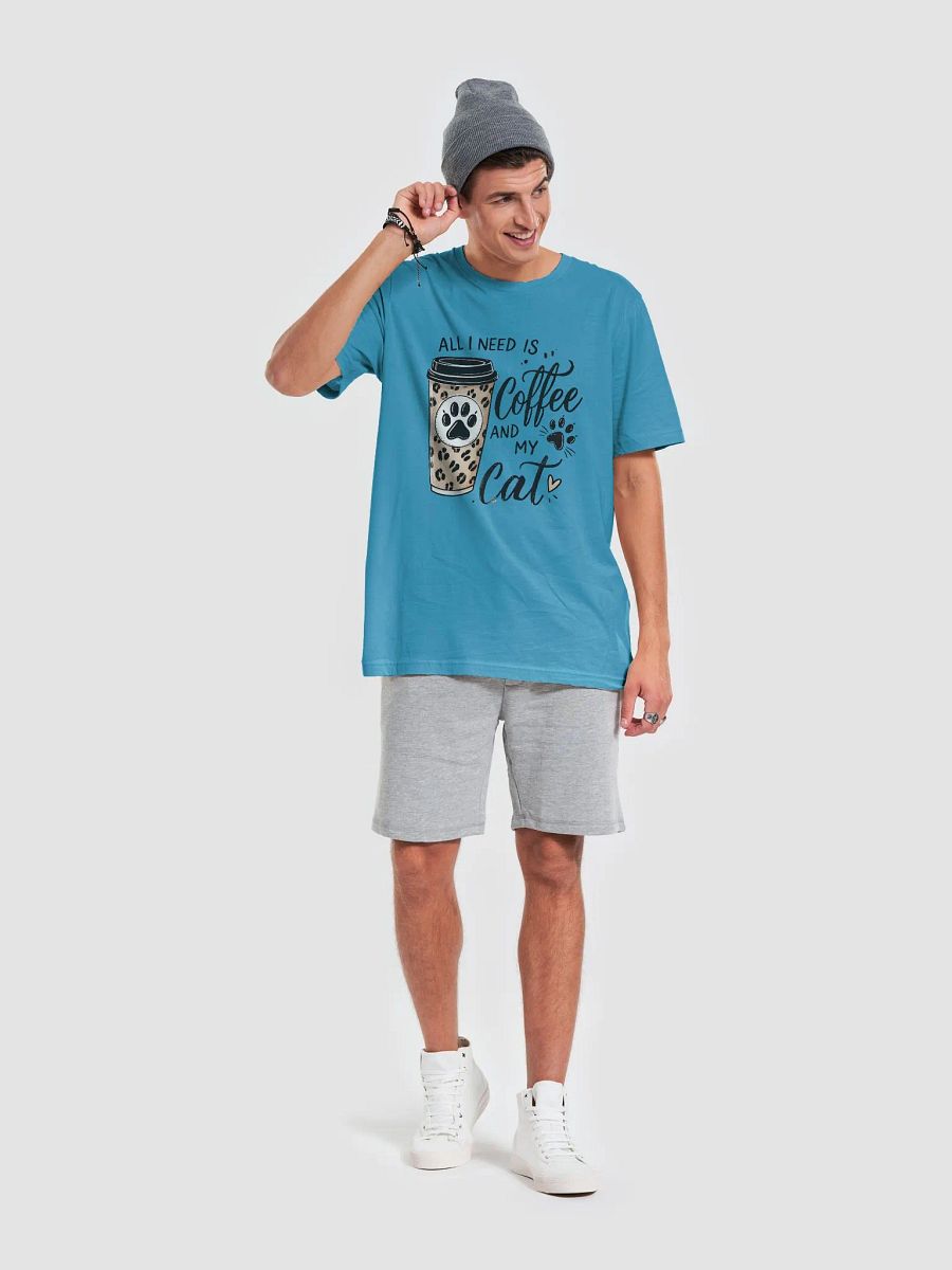 All I Need is Coffee and My Cat Leopard Print Graphic T-Shirt product image (3)