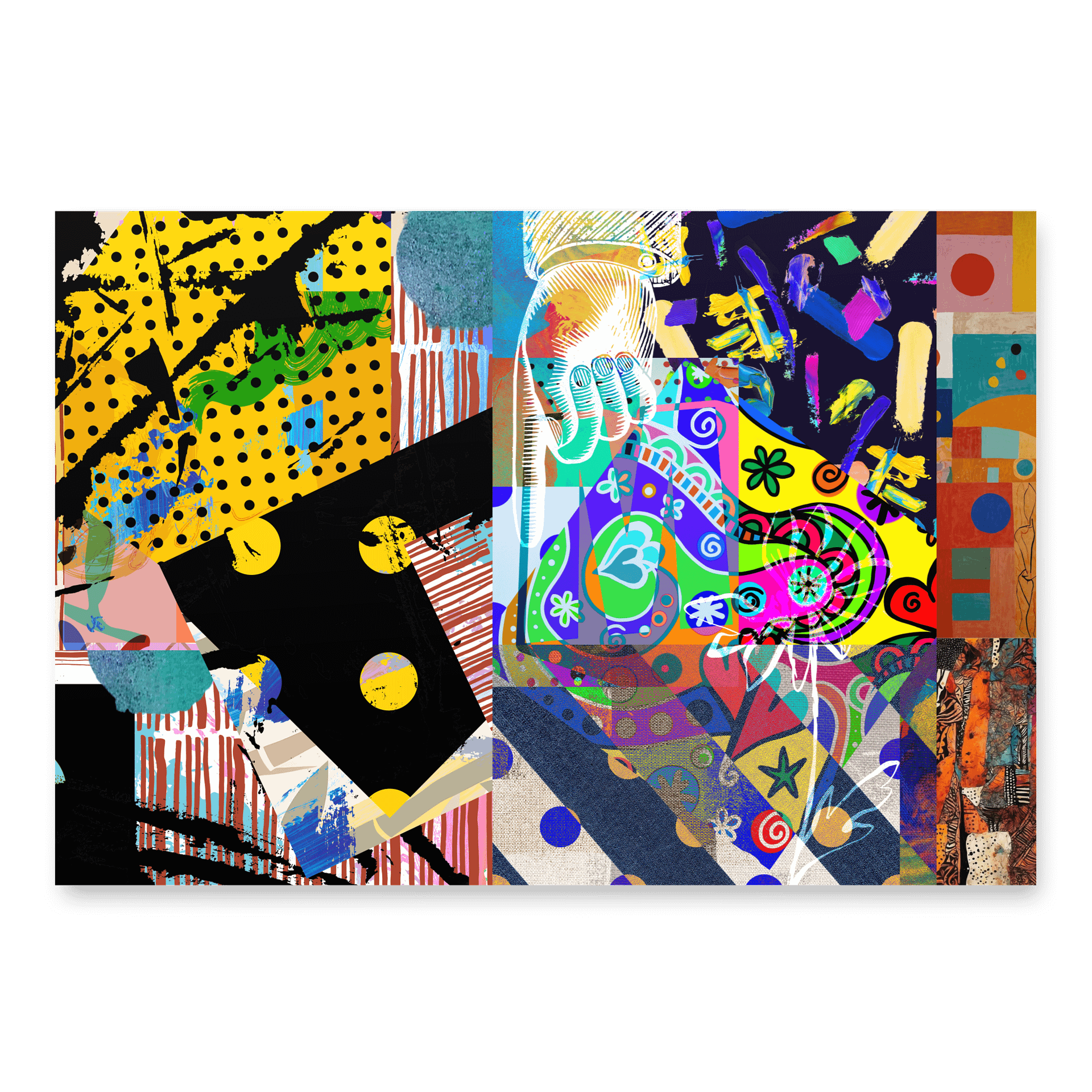 Edward Martin Mixed Media Collage Sheets No.342-Set of 3 Different Papers product image (1)
