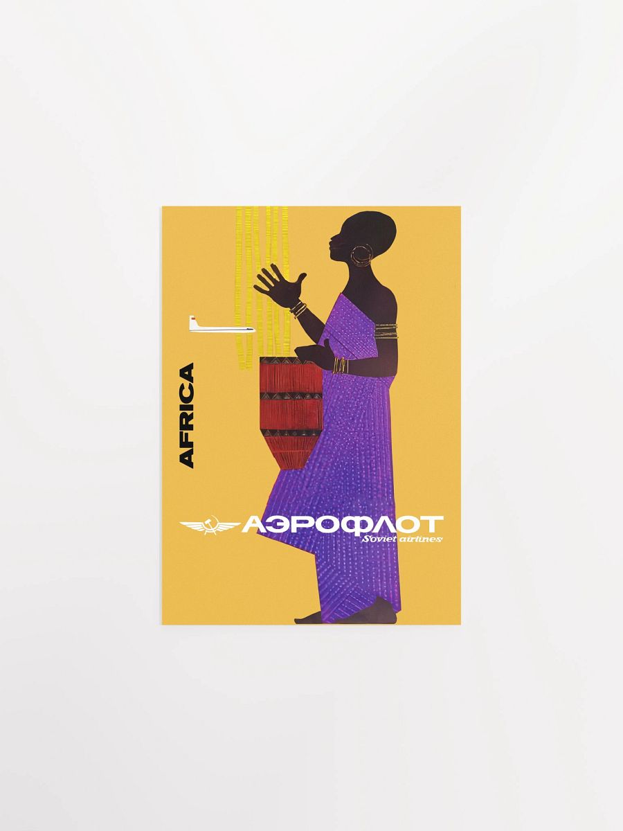 Soviet Aeroflot, USSR airlines 1970s: Africa — Soviet retro travel poster product image (6)