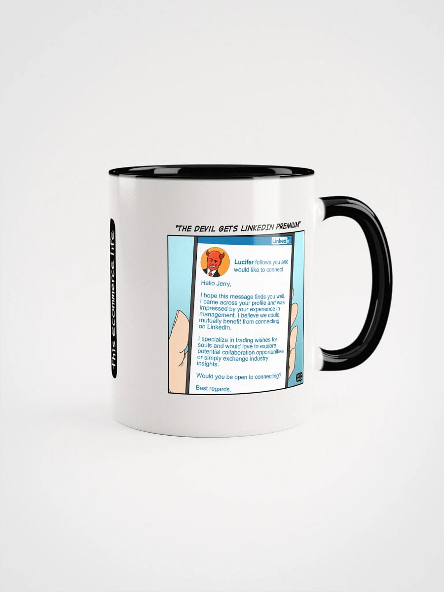 "The Devil gets LinkedIn Premium" mug product image (1)