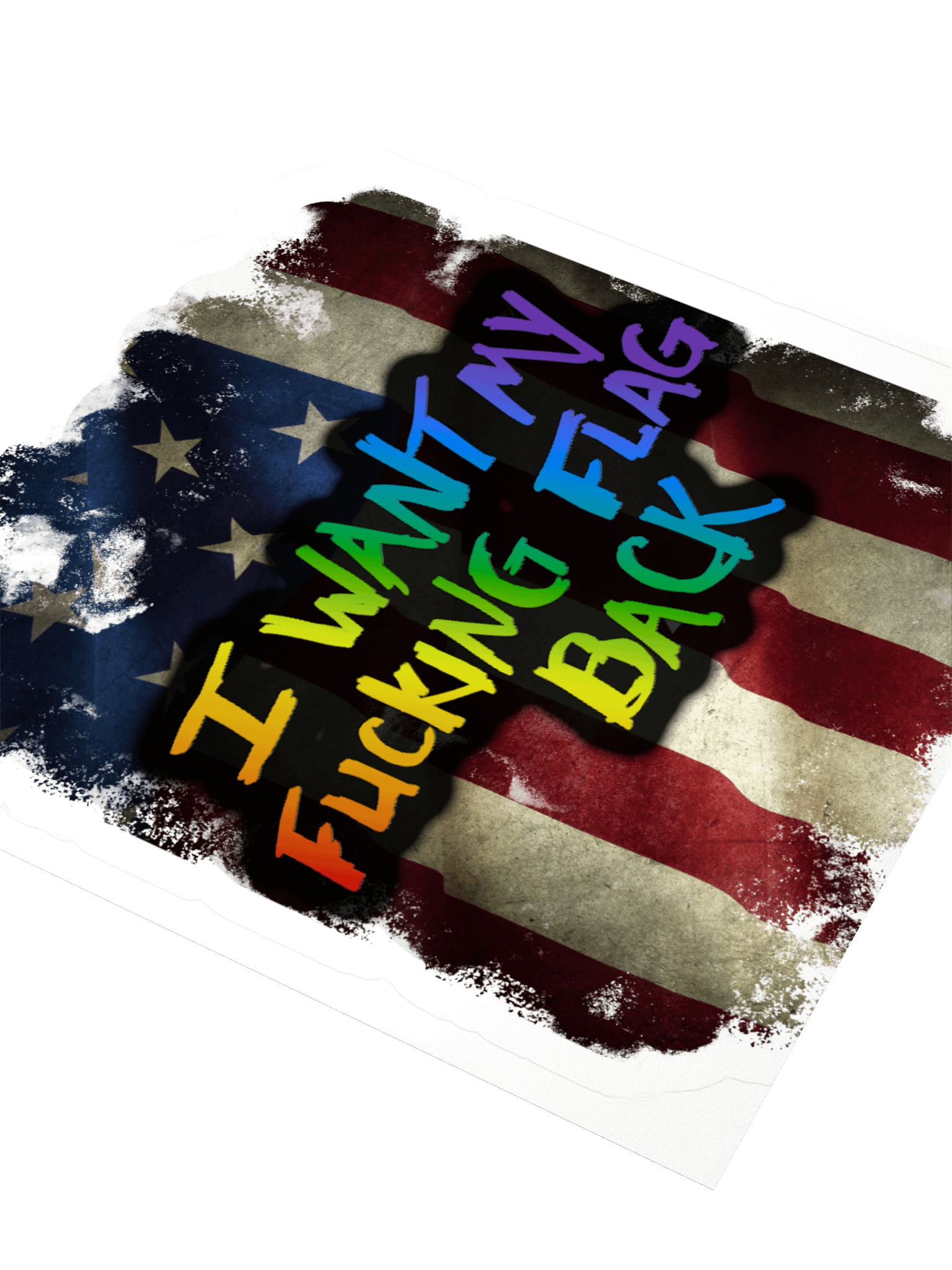 Rainbow Flag Statement Kiss Cut Stickers product image (9)