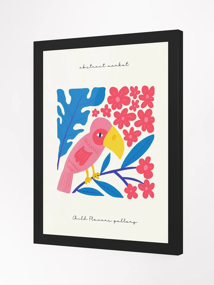 Amidst vibrant blooms, the bird found peace - Framed Poster product image (2)