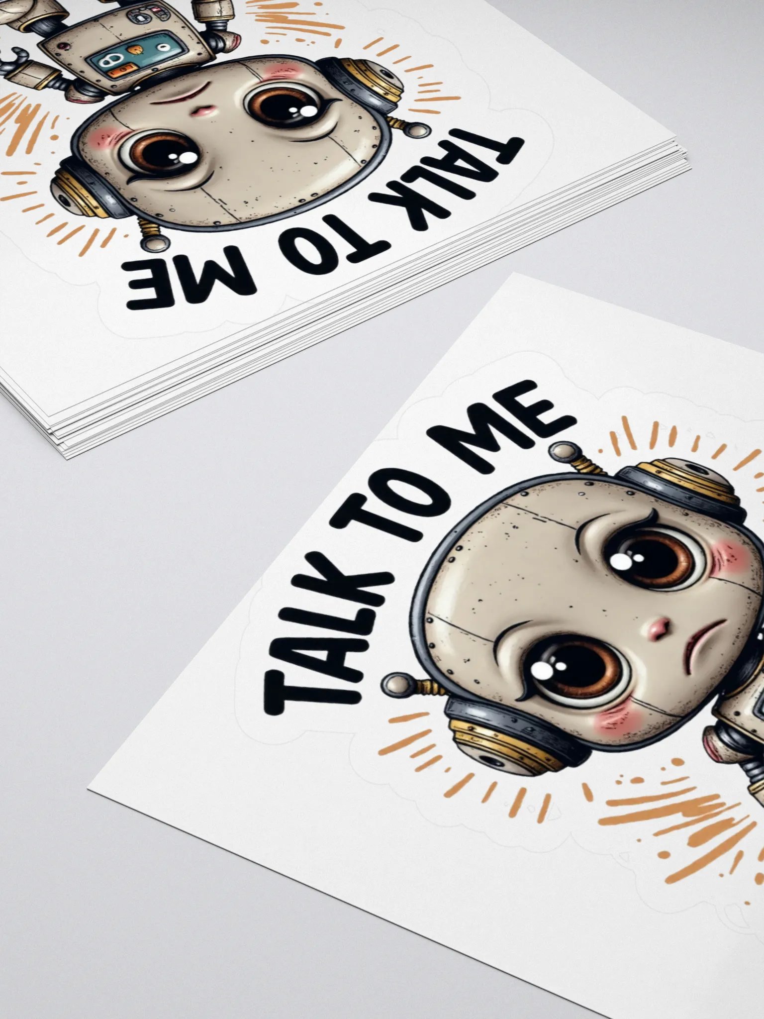 Sad Lonely Robot Stickers product image (10)