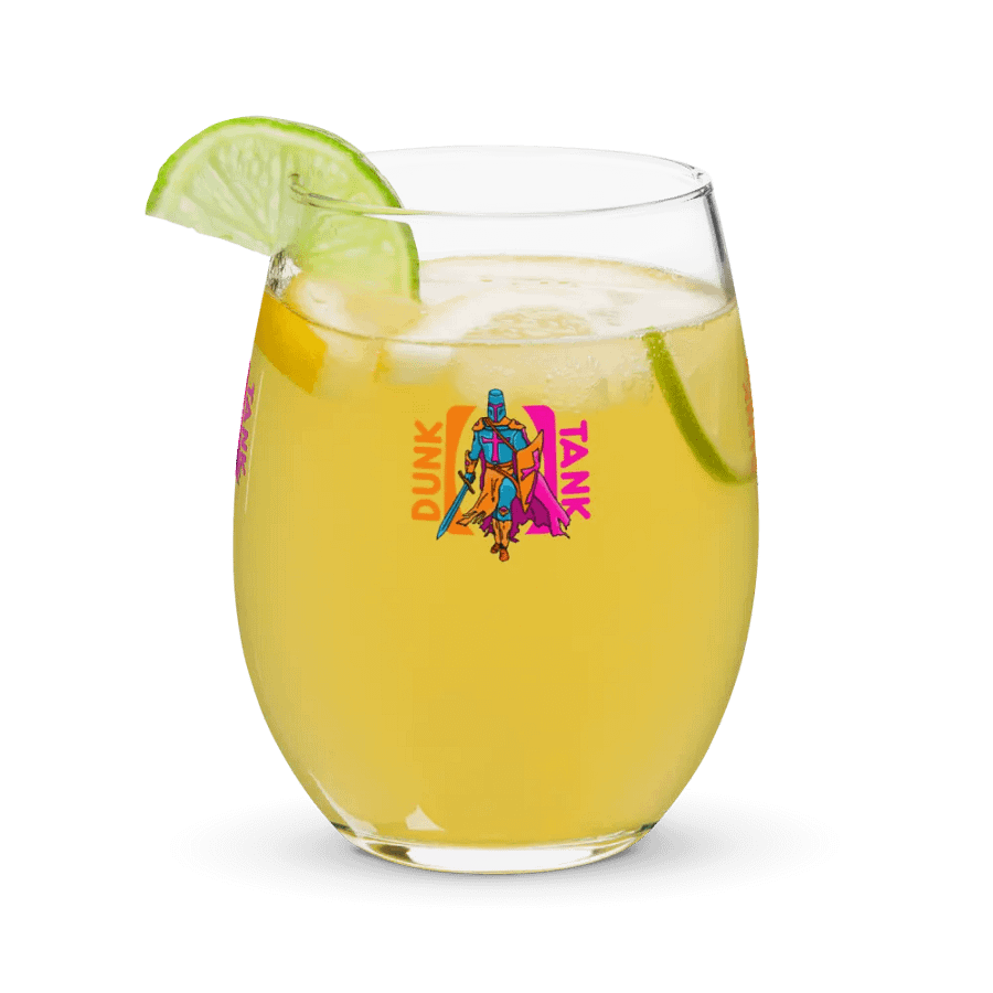 Dunk Tank Logo Stemless Wine Glass product image (12)