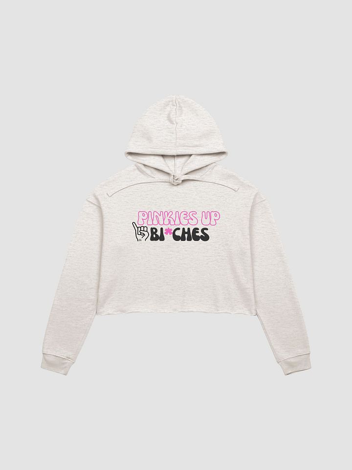 Light Pinkies up Crop Hoodie product image (1)