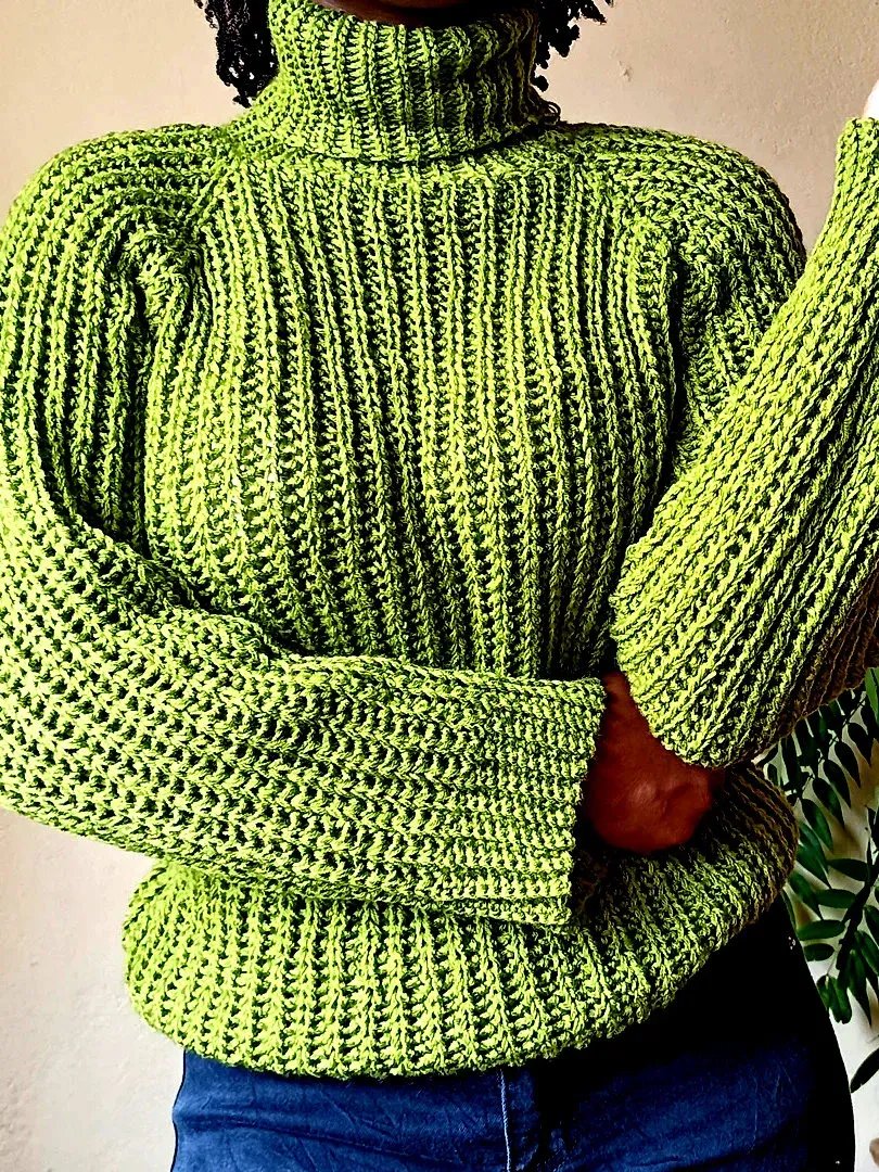 Turtleneck Crochet Sweater Pattern product image (2)