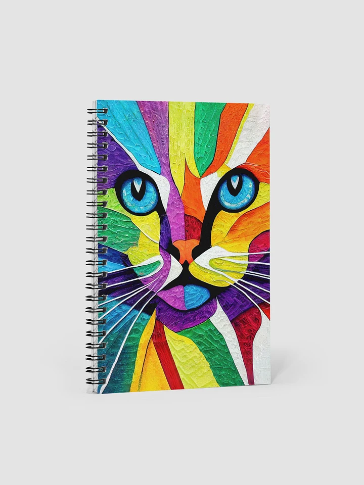 Colorful Cat - Stylized Mosaic Spiral Notebook product image (1)