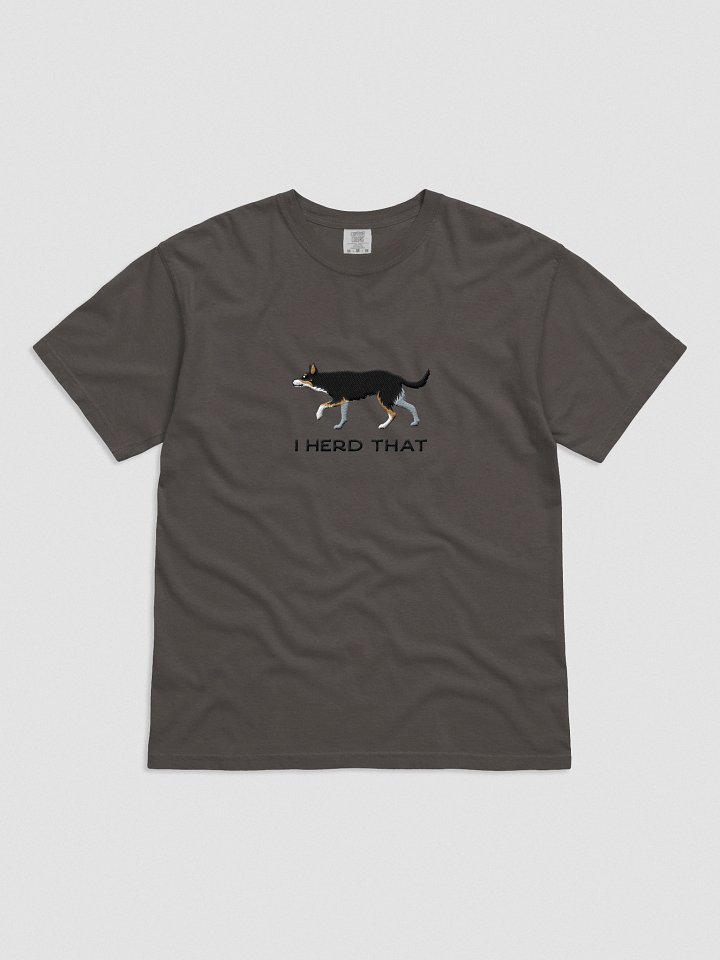 I Herd That T-Shirt(Embroidered) of an Australian Kelpie(Black Tricolor) product image (3)