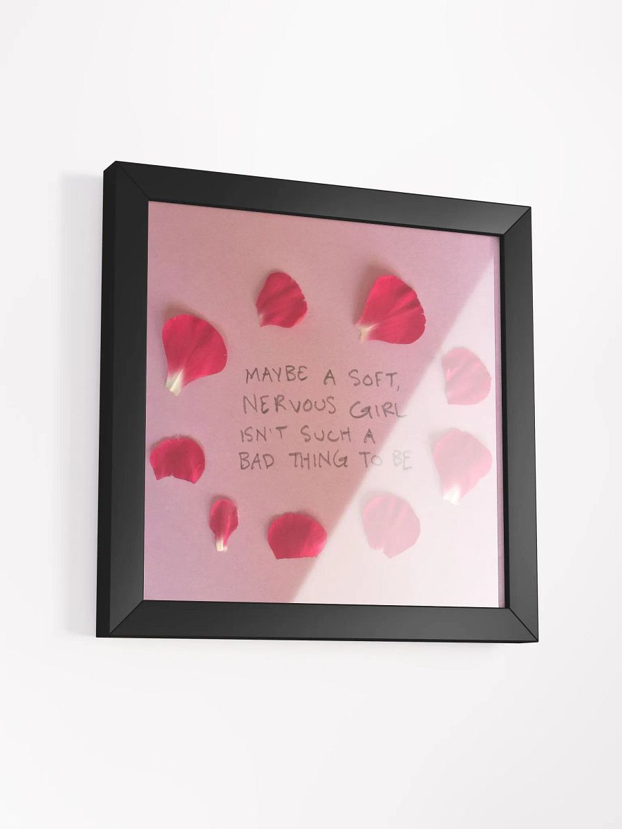 Soft Nervous Girl Framed Art Print product image (38)
