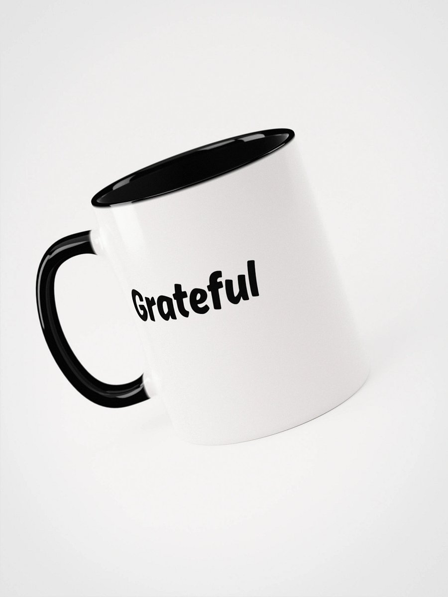 “Grateful” Upbeat White Mug with Color product image (25)