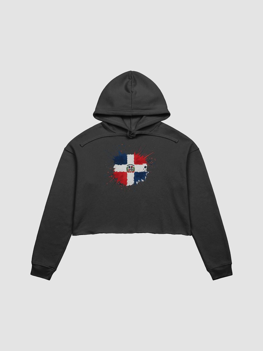 Dominican Splatter Flag Crop Hoodie product image (2)