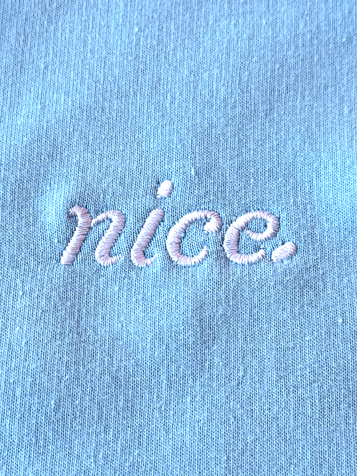 Nice. Athletics Embroidered Hoodie (Blue Aqua/White) product image (2)