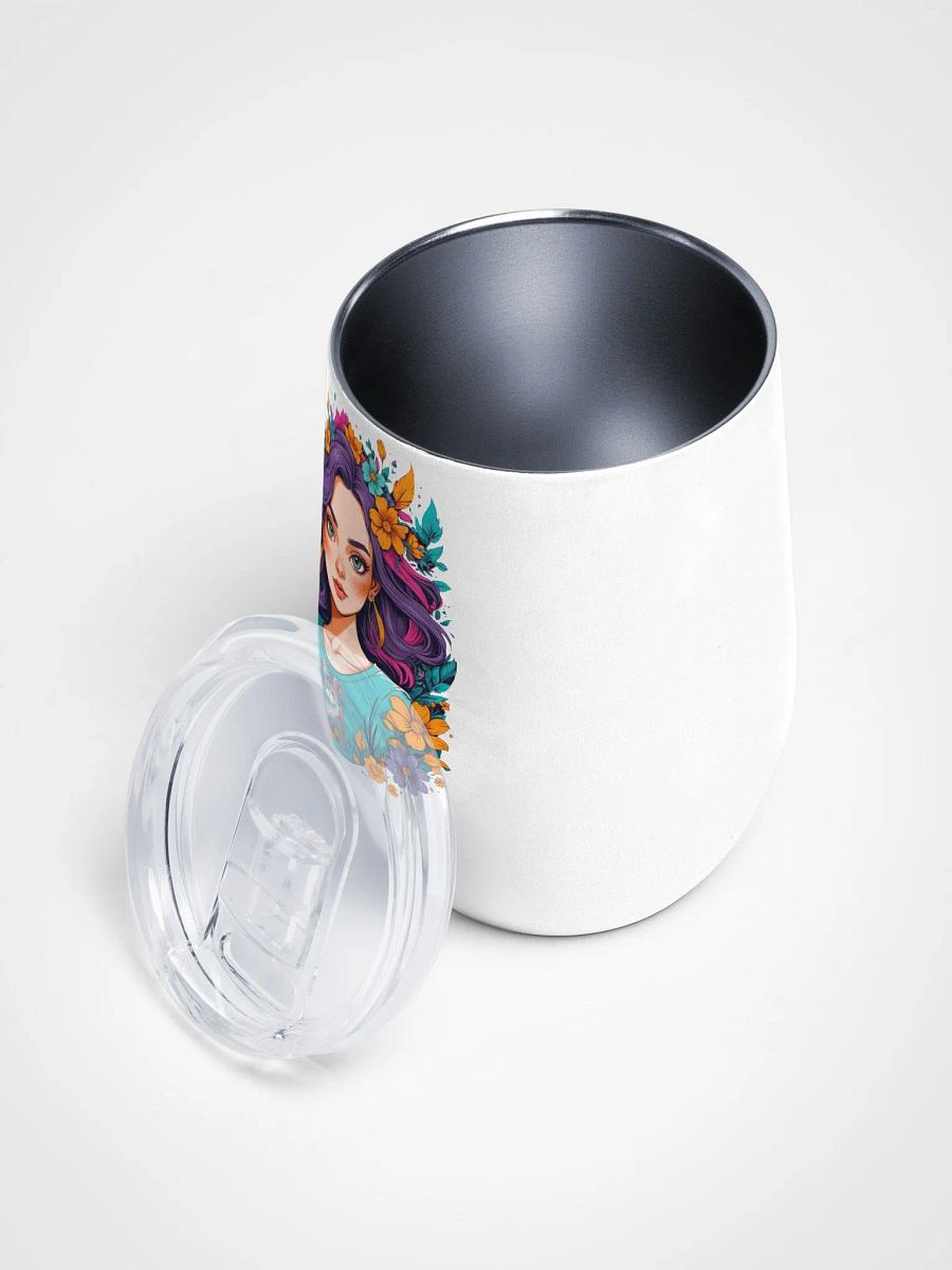 Bloomcore Flower Girl - Wine Tumbler Cup - 12 oz - High-Grade Stainless Steel - v2 product image (3)