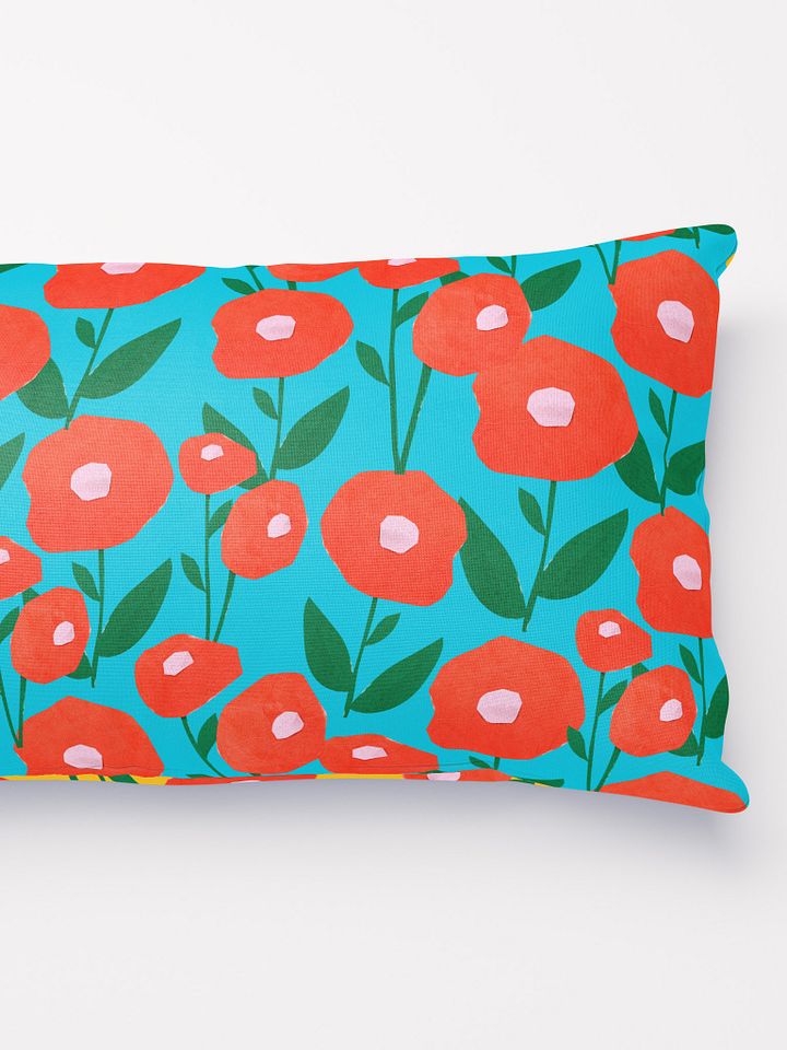 Cheerful Poppy Blooms All-Over Pillow product image (2)