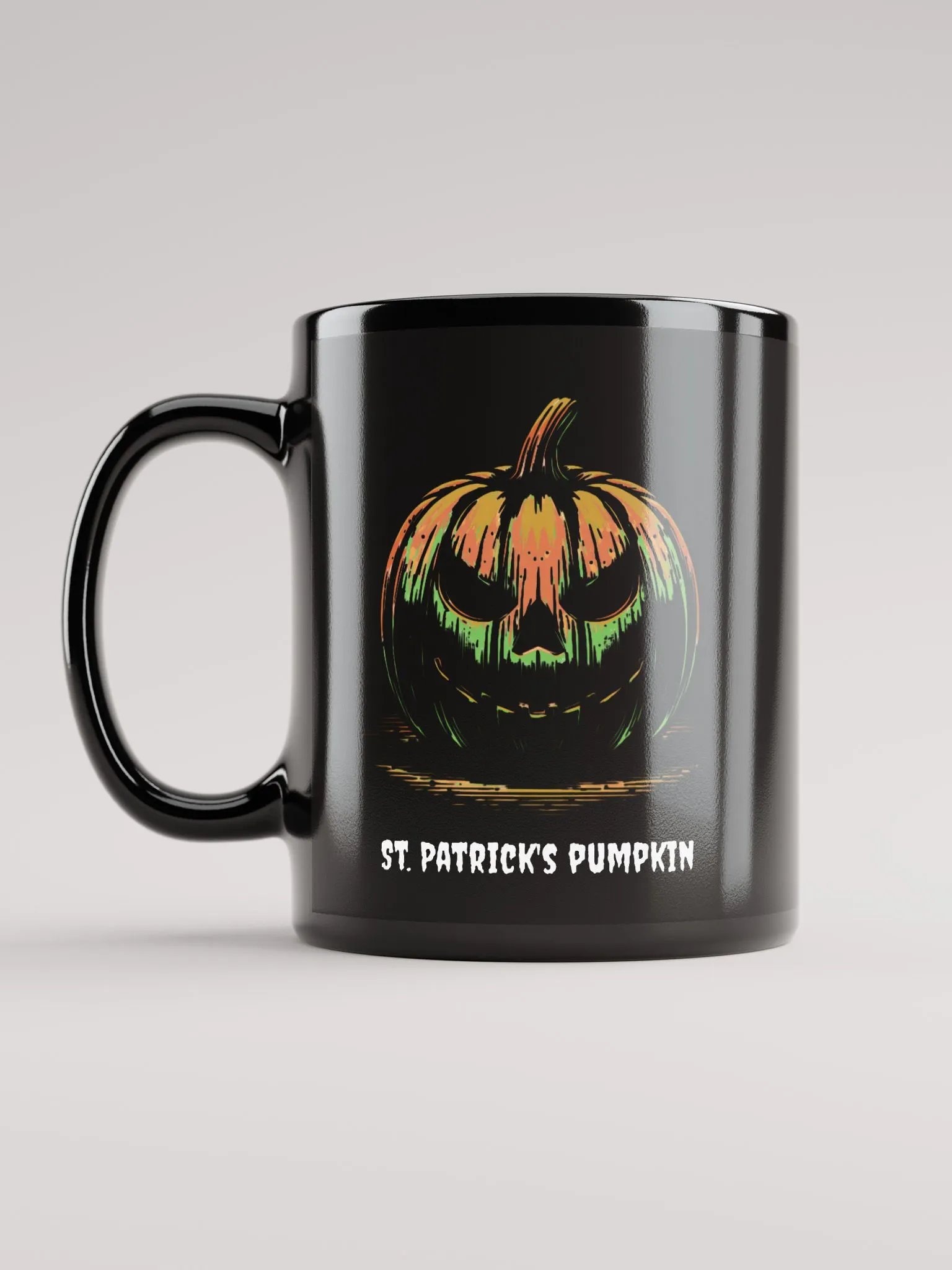 Ghostly St. Patrick's Pumpkin Mug product image (12)