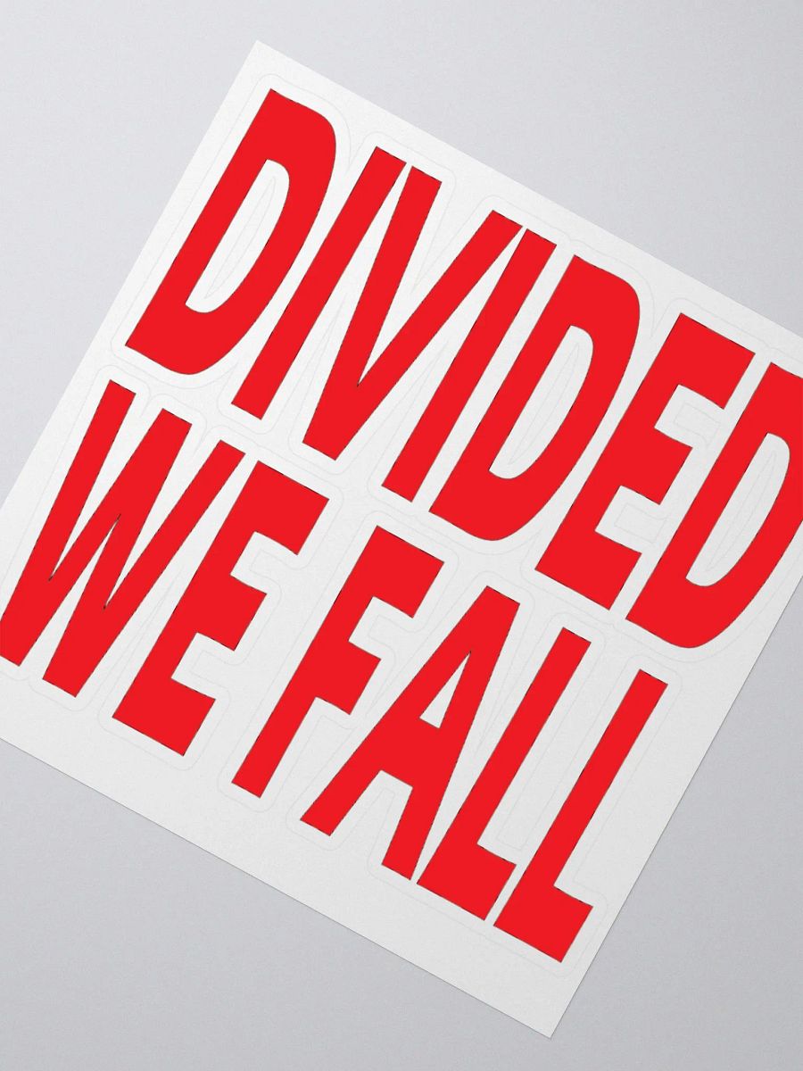 Divided We Fall - Red - Kiss Cut Stickers product image (3)