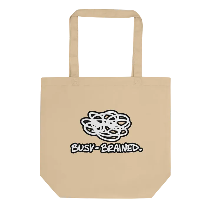 BUSY-BRAINED (lined design) tote bag product image (1)