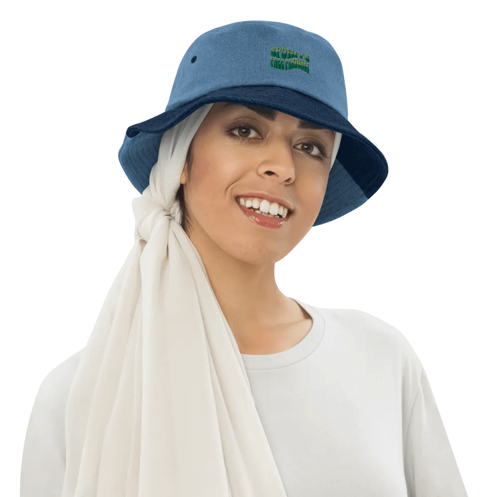 Spotify's Free Features - Colored | Tall Font ( Denim Bucket Hat) product image (22)
