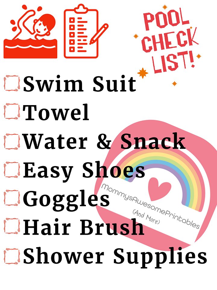 Pool Checklist! product image (1)