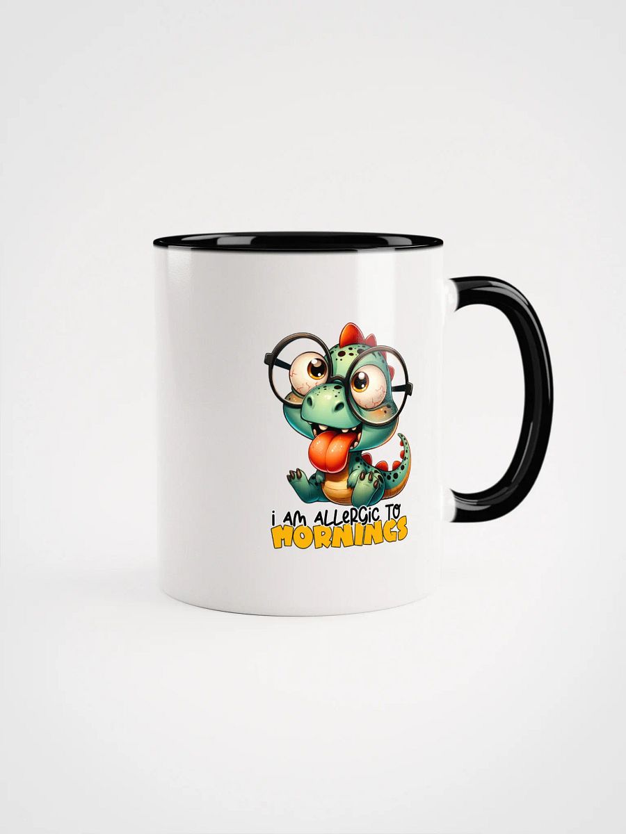 I Am Allergic to Mornings Baby Dino Coffee Mug – Cute Dinosaur Design – Funny Morning Mug, Sarcastic Gift product image (1)