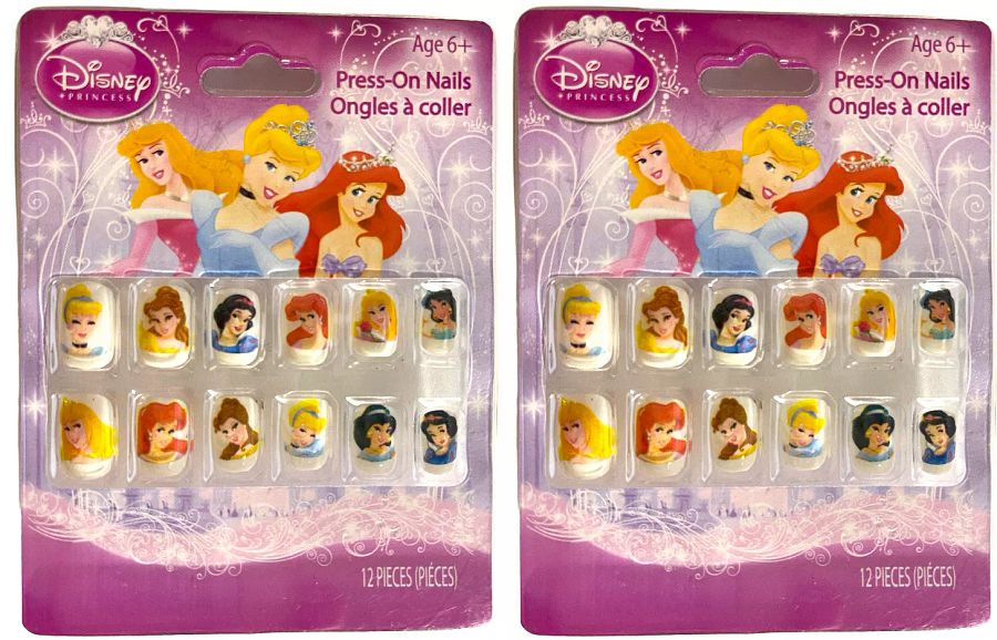TWO 12pks Disney Princess Press-On Nails Artificial False Nails Set Girls 10z product image (1)