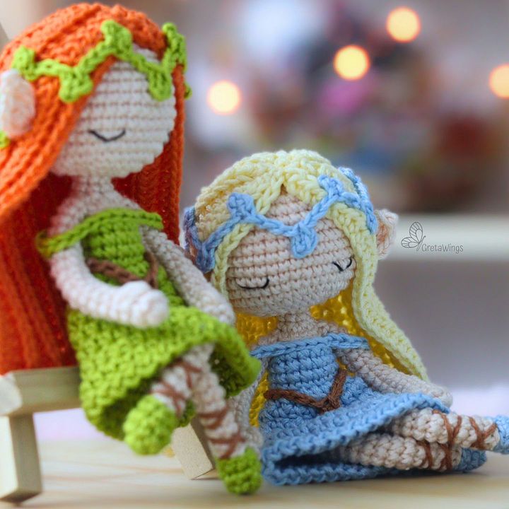 Patrón Amigurumi: Duende Mágico del Bosque Elyndra & Lunithiel- Patrón de muñeca Amigurumis de ganchillo (descarga digital) product image (2)
