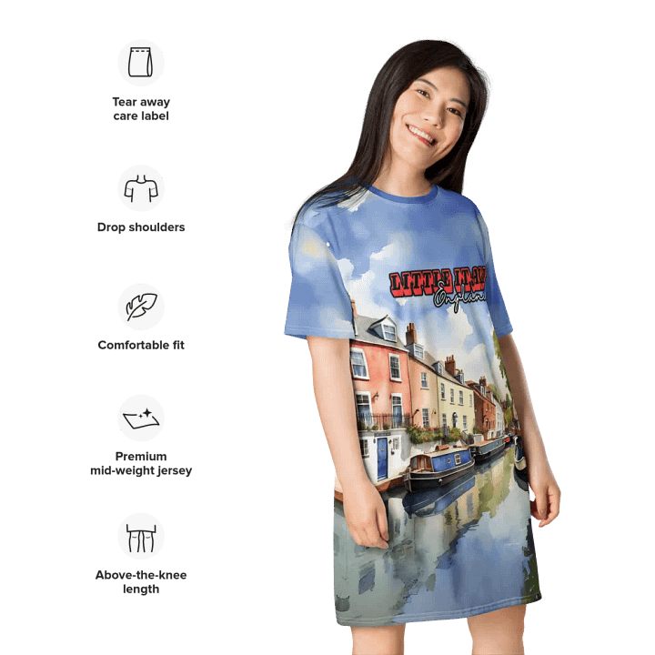 Little Italy - England - All Over Print - Watercolor - T-shirt Dress product image (2)