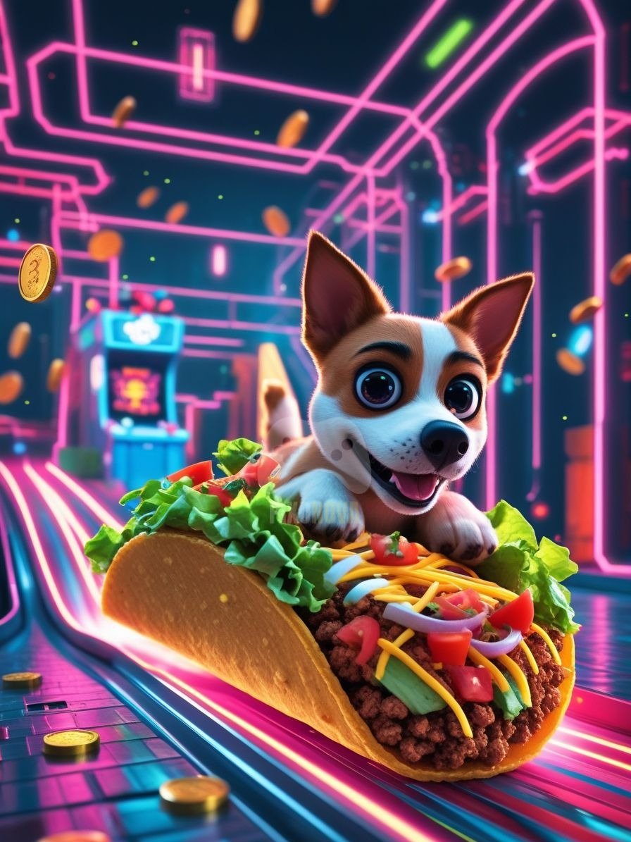 Pixel Party Parade – Track 6: Turbo Slide Tacos (Dog Mascot Edition) | 896x1344 px | 4 Variations | PNG + PDF product image (4)