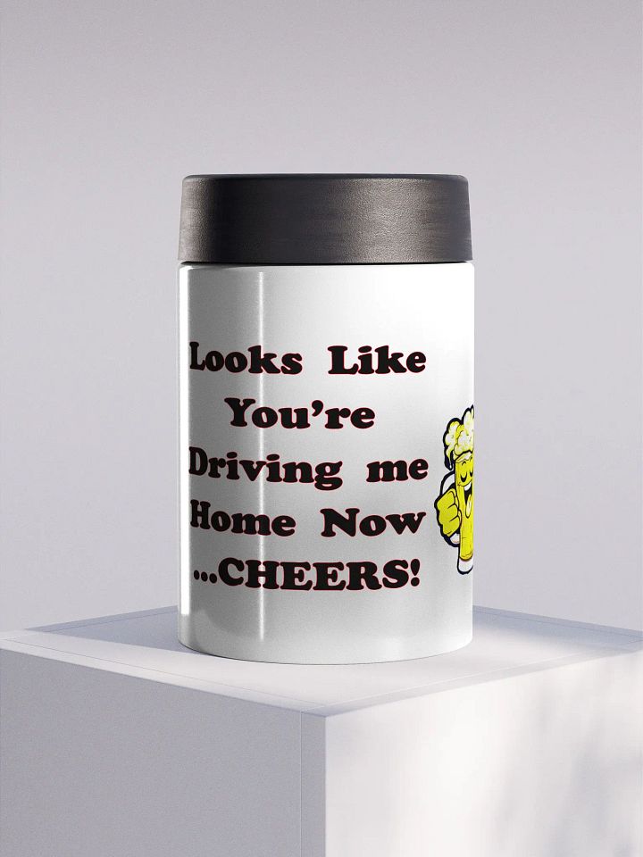 Cheers Funny Stainless Steel Can Koozie product image (1)