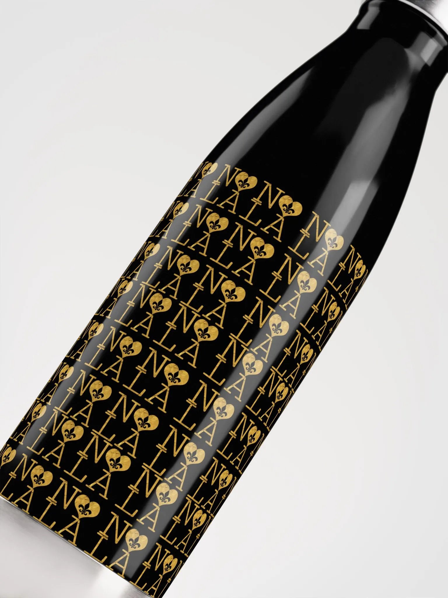 I LOVE NOLA **BIGSHOT BOTTLE LEGACY PRINT** (INFINITY PRINT BLACK & GOLD EDITION STAINLESS STEEL) product image (5)