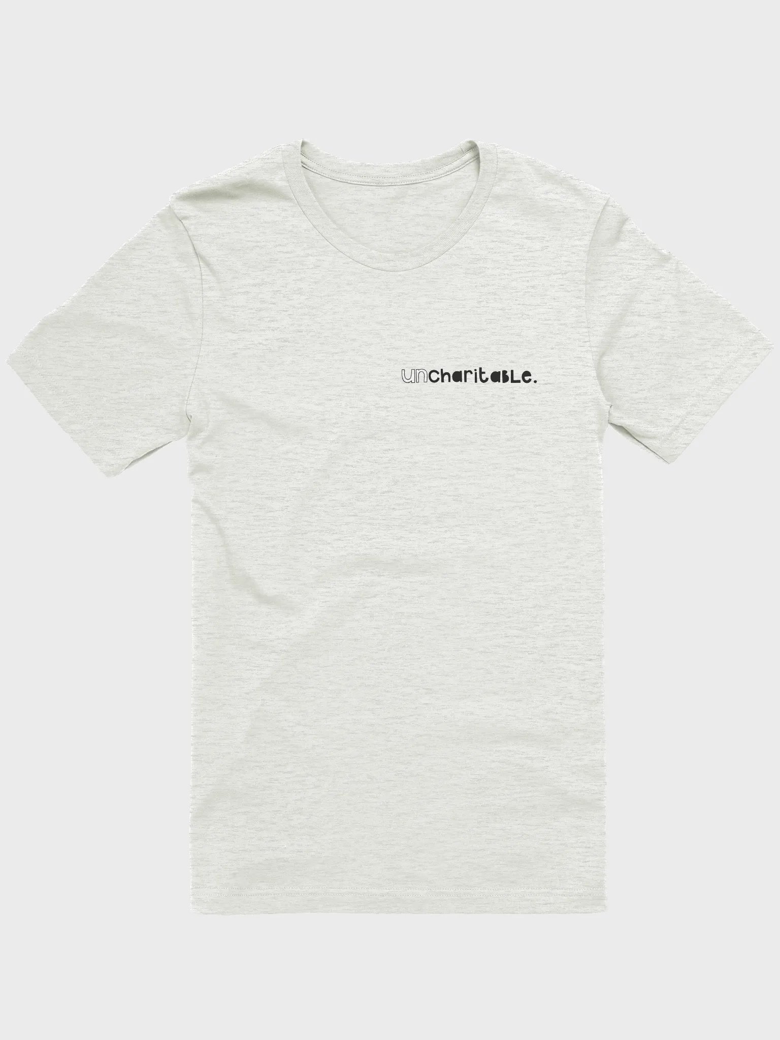 Uncharitable T-Shirt (light colours - dainty print) product image (1)
