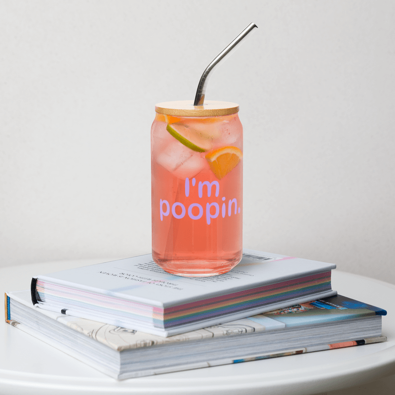 I'm Poopin. Glass Can product image (1)