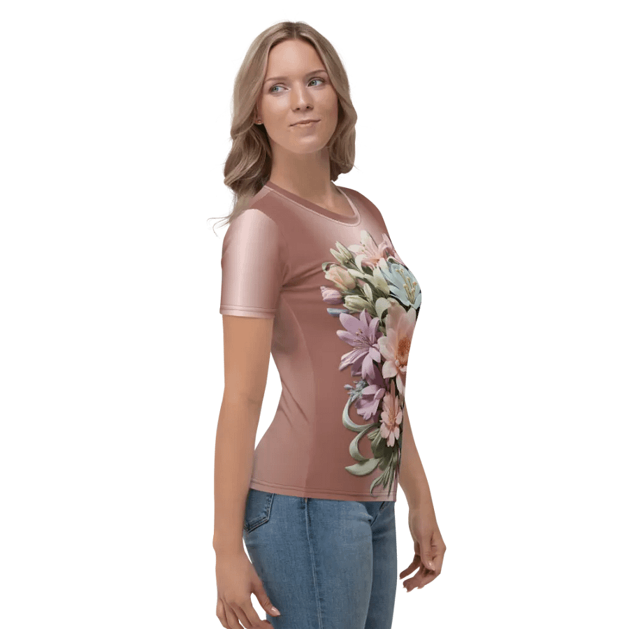 Floral Themed All Over Print T-shirt product image (5)