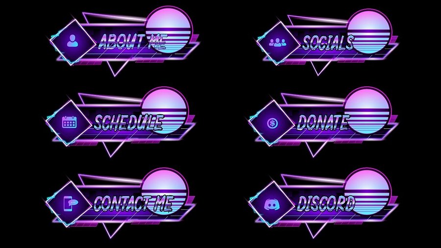 Funky Retro Twitch Panels product image (1)