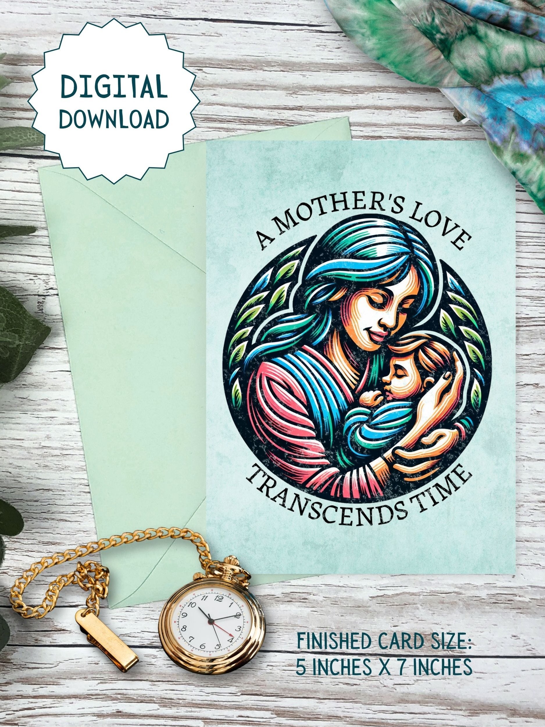 A Mother's Love Transcends Time - Mother's Day Card - Digital Download product image (1)