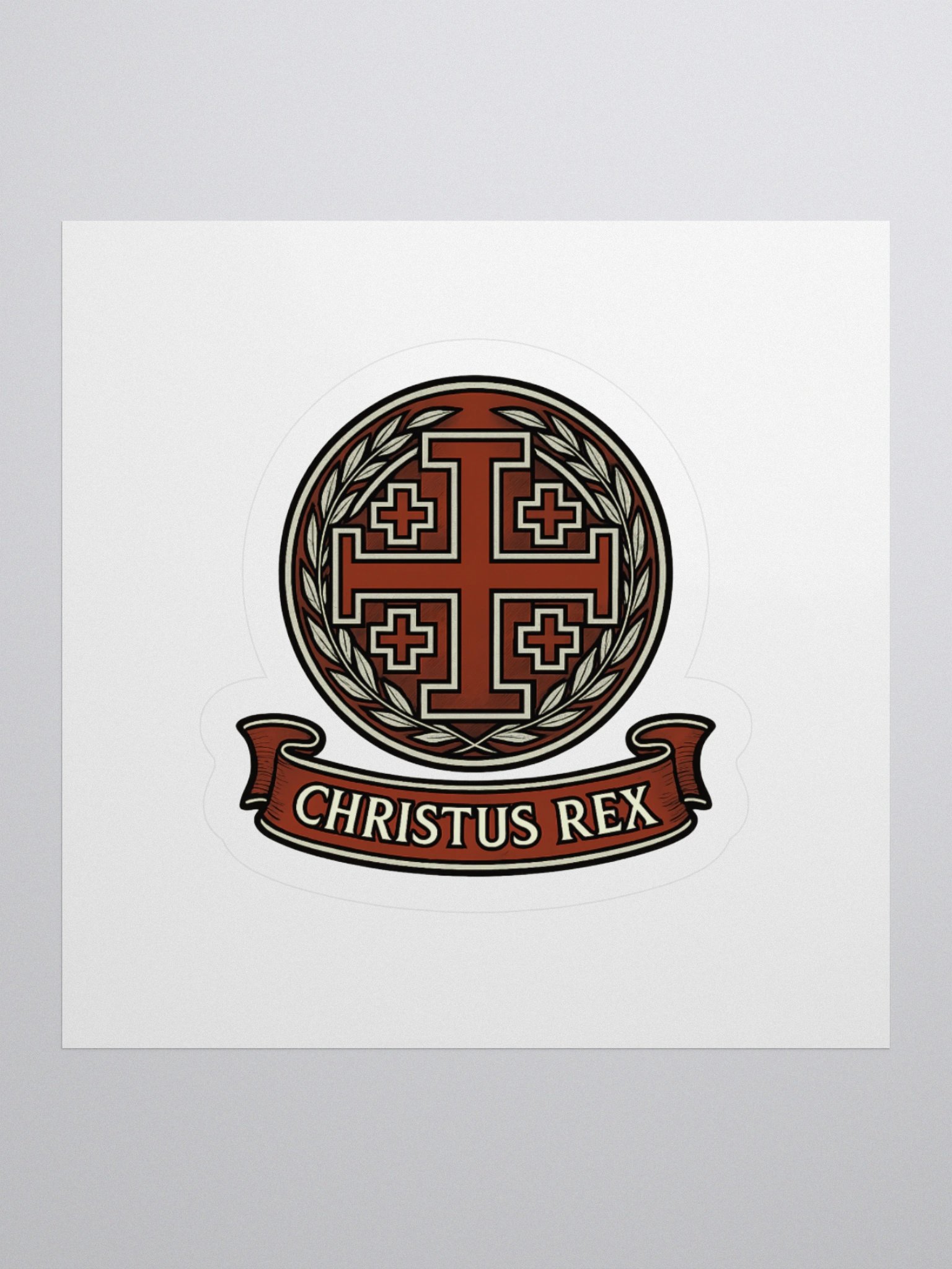 Christus Rex Sticker red product image (1)