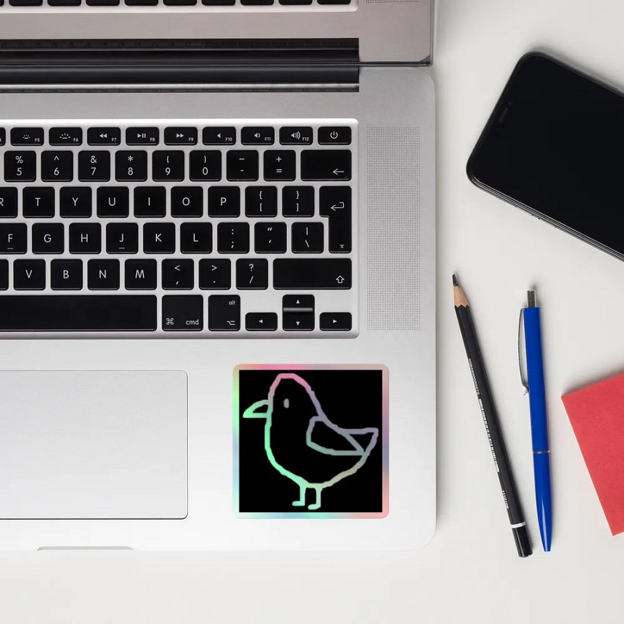 Holographic Finch Sticker product image (10)
