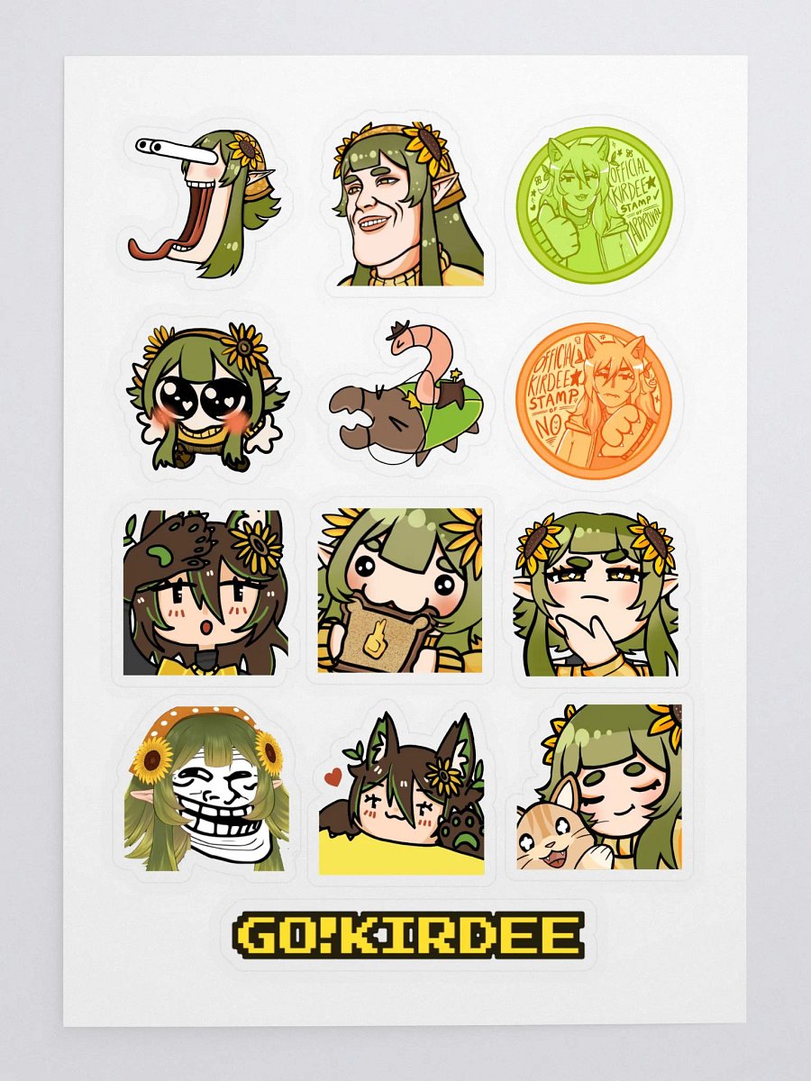 assorted emote sticker sheet product image (3)