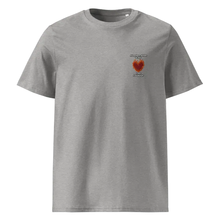 Flaming Heart - Fireplace ASMR is my Love Language | Embroidered Tee product image (9)