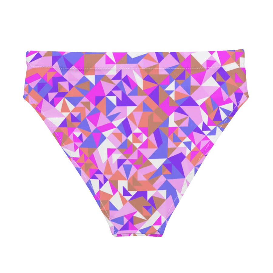 Colorful vector Pattern Design High Waisted Bikini Bottom - v3 product image (1)