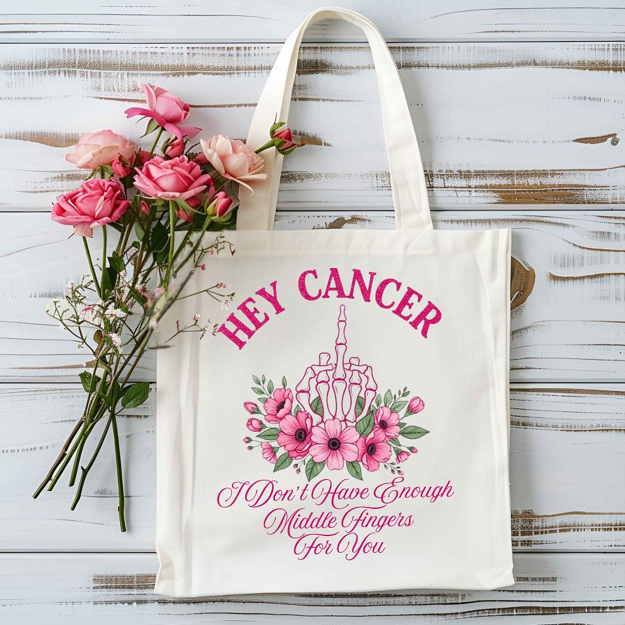 Floral Breast Cancer Middle Finger PNG, Breast Cancer Awareness Digital Download, Sarcastic Support Clipart for Shirts & Tumblers product image (5)