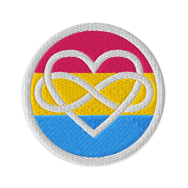Pansexual Poly Infinity Heart Patch - Circle product image (1)