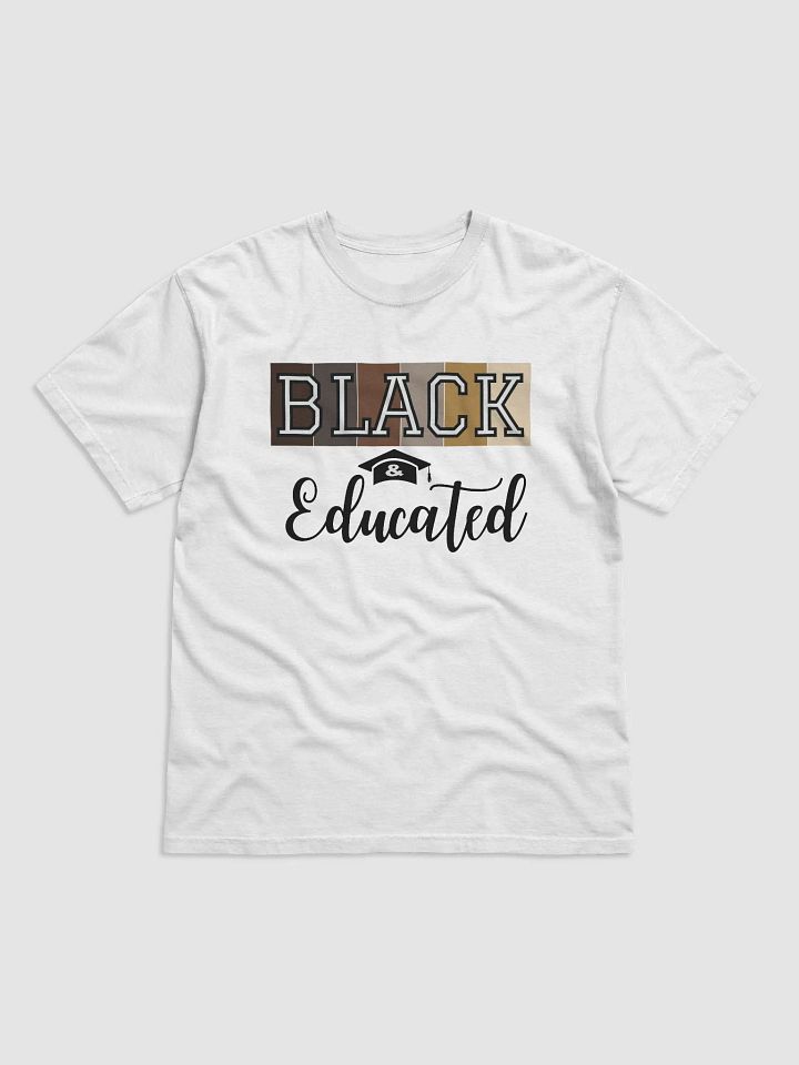 Black & Educated Varsity/Script Premium Ring-Spun Cotton T-Shirt product image (1)