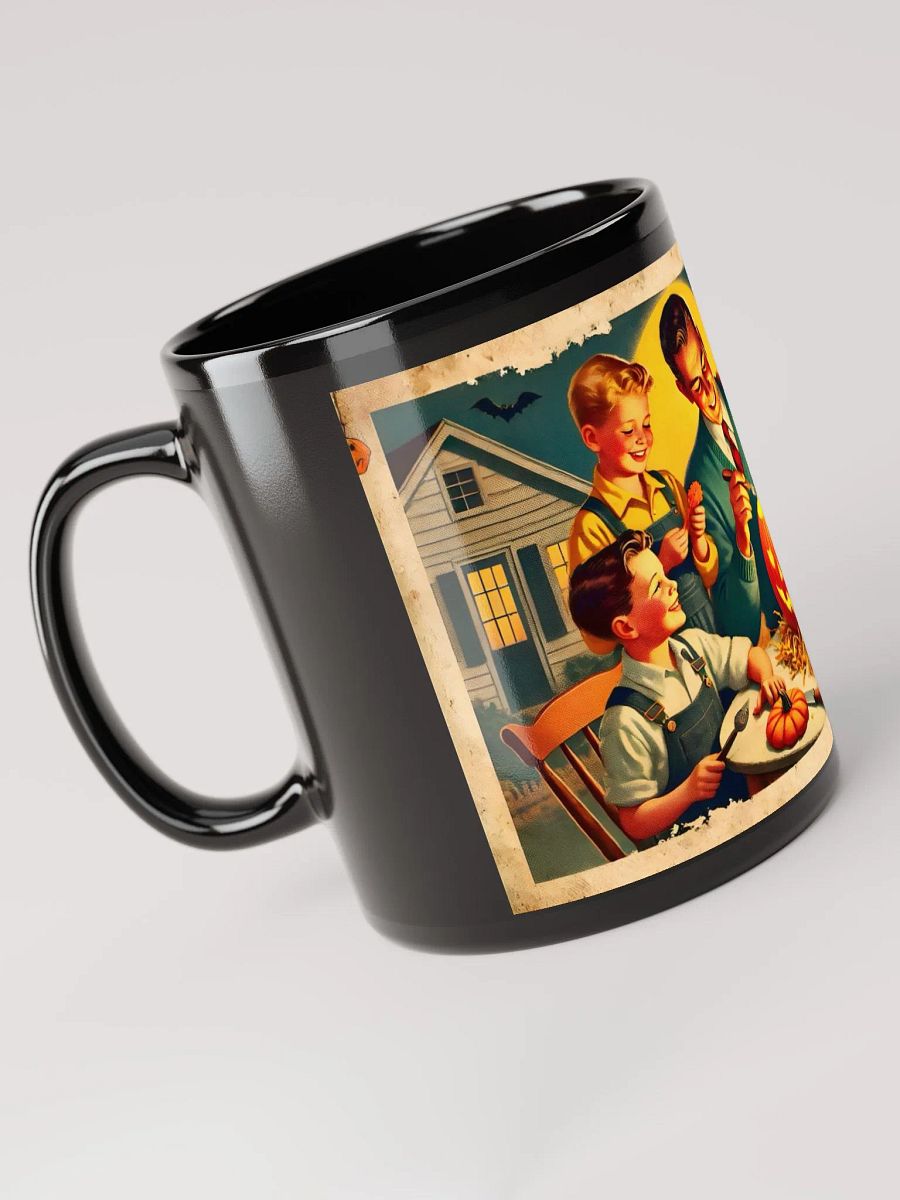 Vintage 1940s Halloween Family Pumpkin Carving Mug product image (4)