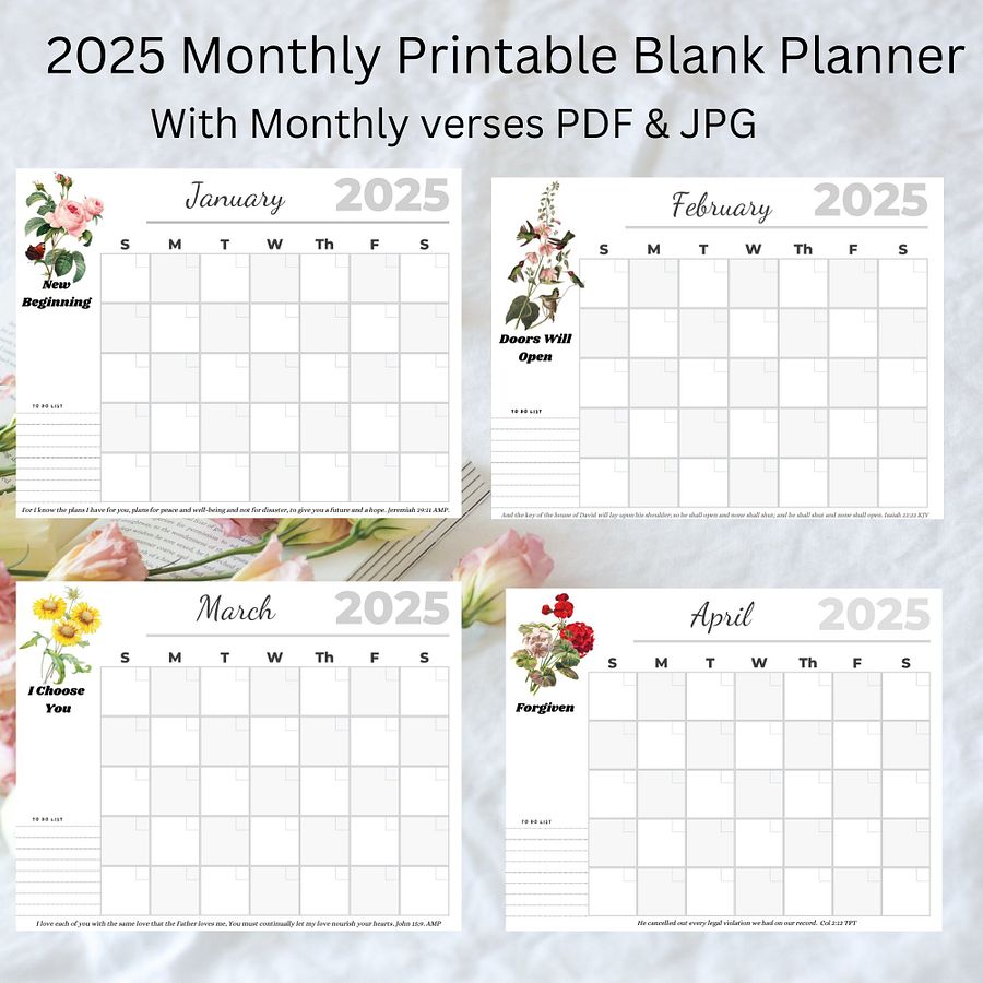 2025 Printable Blessing Calendar product image (1)