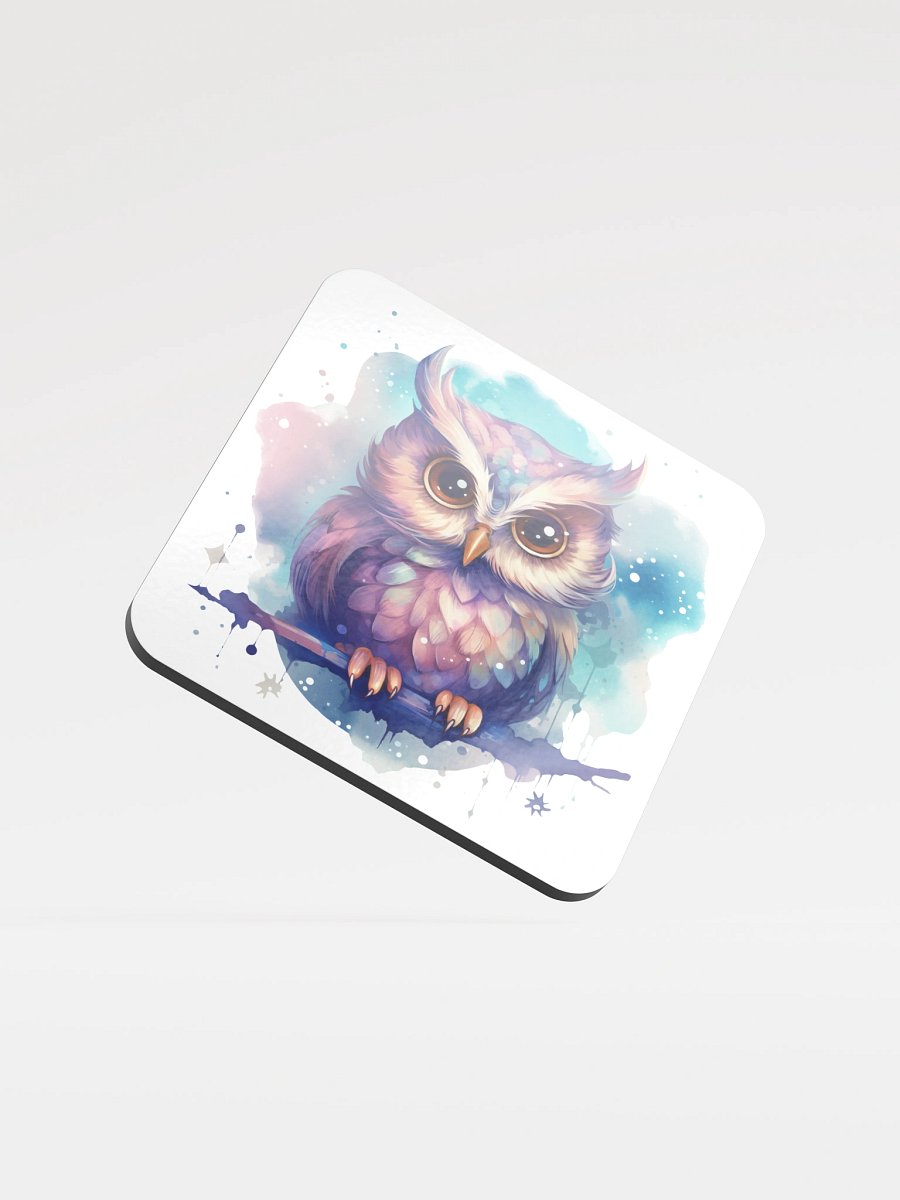 Watercolour Owl Cork Coaster product image (2)