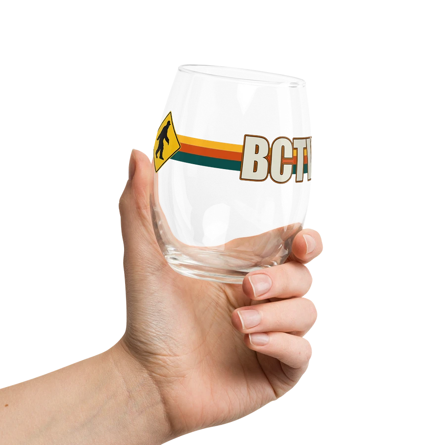 BCTV Oldschool Logo Stemless Wine Glass product image (13)