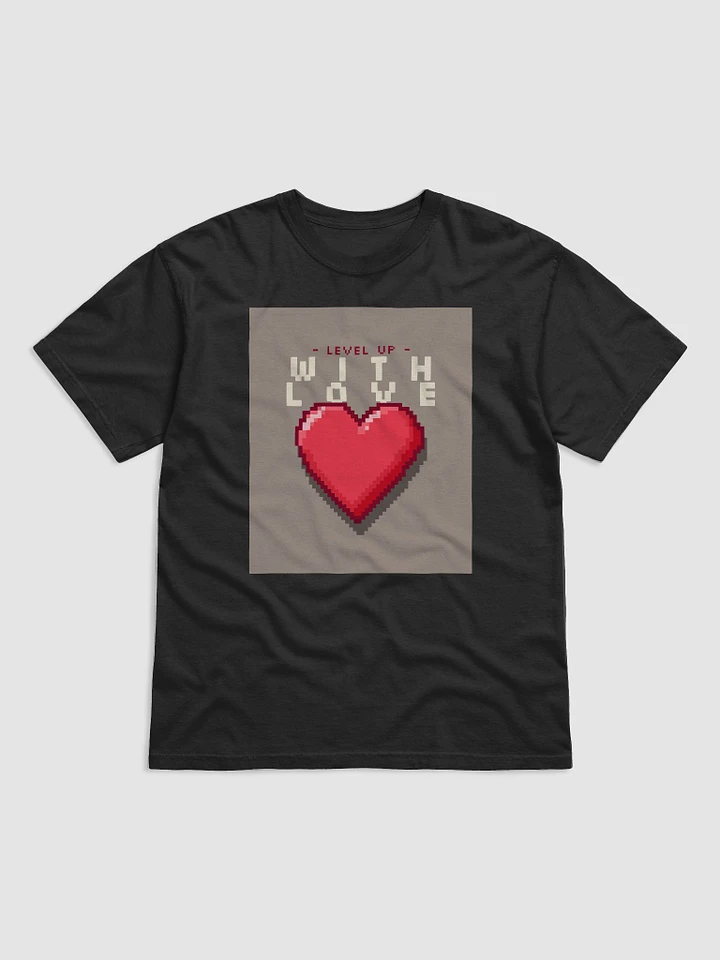 Level Up with Love RPG Heart Design Cotton T-Shirt product image (1)